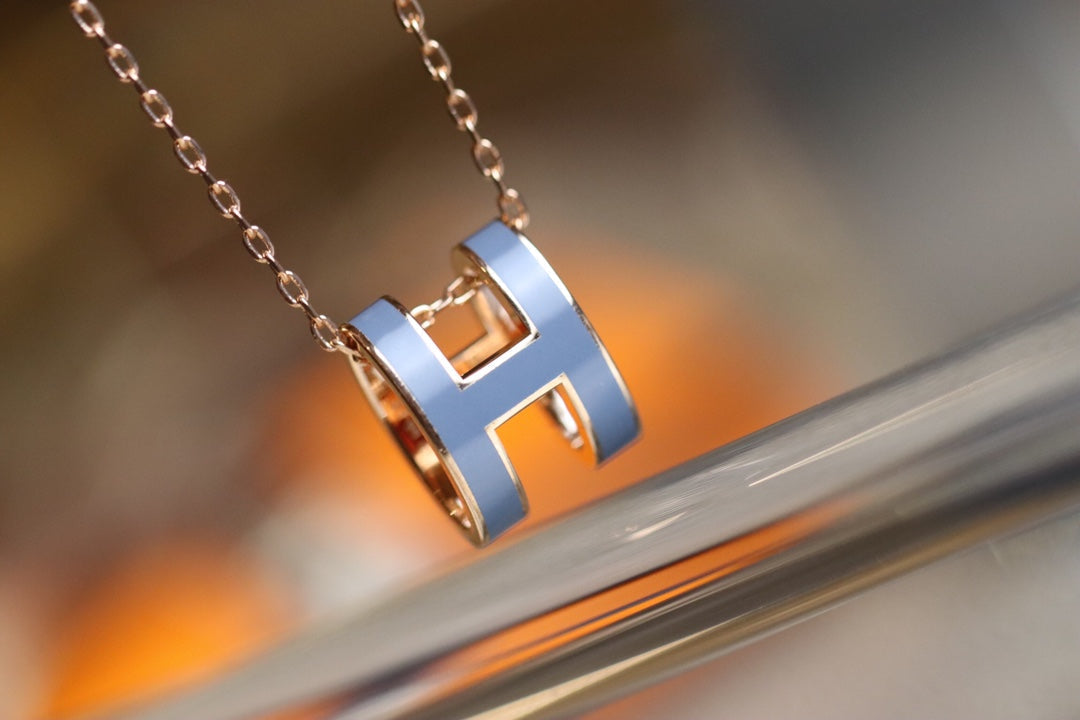 Hermes Pop H Pendant Pink Gold