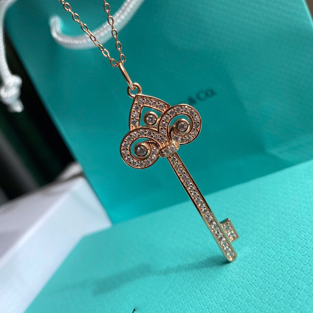 Tiffany Key Necklace Cubic Zirconia
