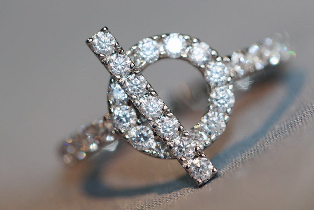 Hermes Echappee Silver Cubic Zirconia Ring