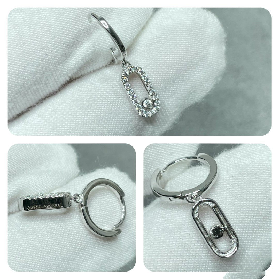 Messika Move Uno Hoop Cubic Zirconia Earrings