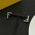 Fendi FF Earrings Small Silver
