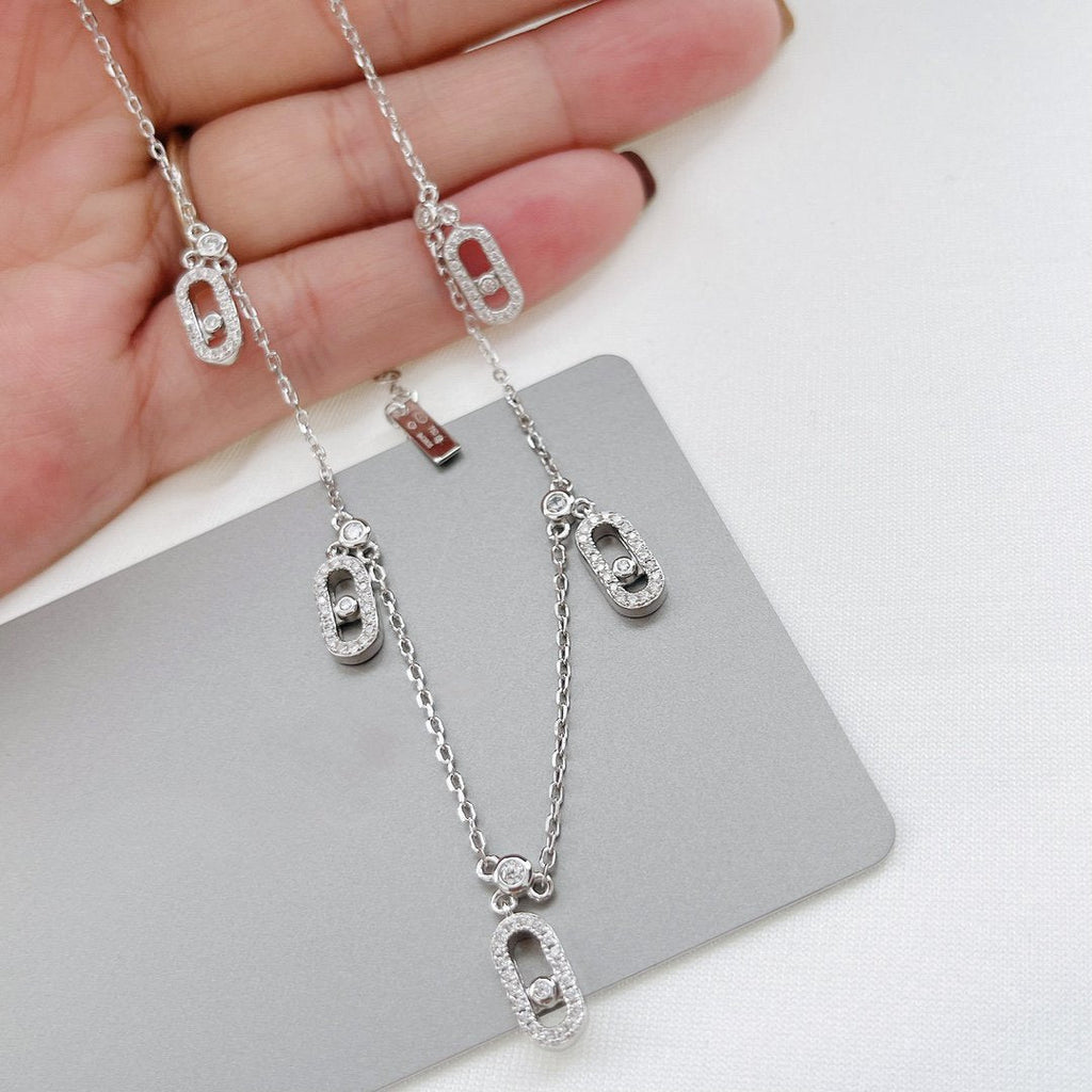 Messika Choker Move Uno Pampille Paved Silver Cubic Zirconia Necklace