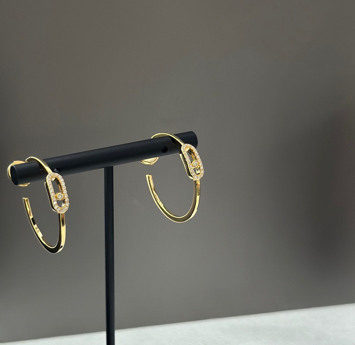 Messika Creoles Move Uno PM Cubic Zirconia Earrings