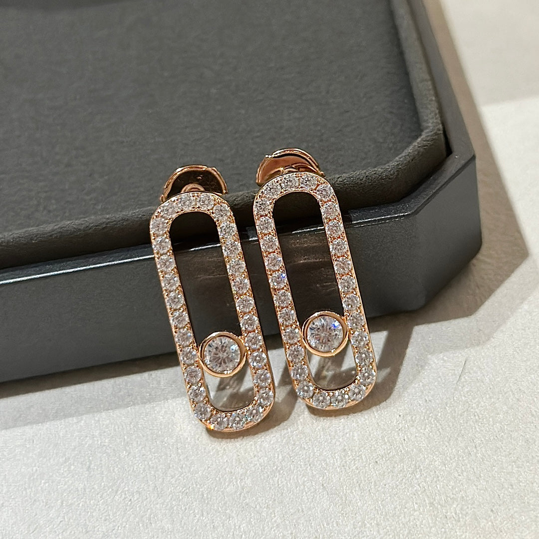 Messika Move Uno Medium Paved Cubic Zirconia Earrings